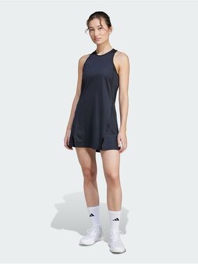 adidas Club Tennis Tank Dress Black Sleeveless Stretch Short Women’s L JY1712